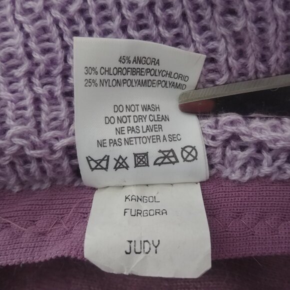 Kangol made in UK angora blend hat balaclava purple lavender violet Judy - Picture 11 of 16